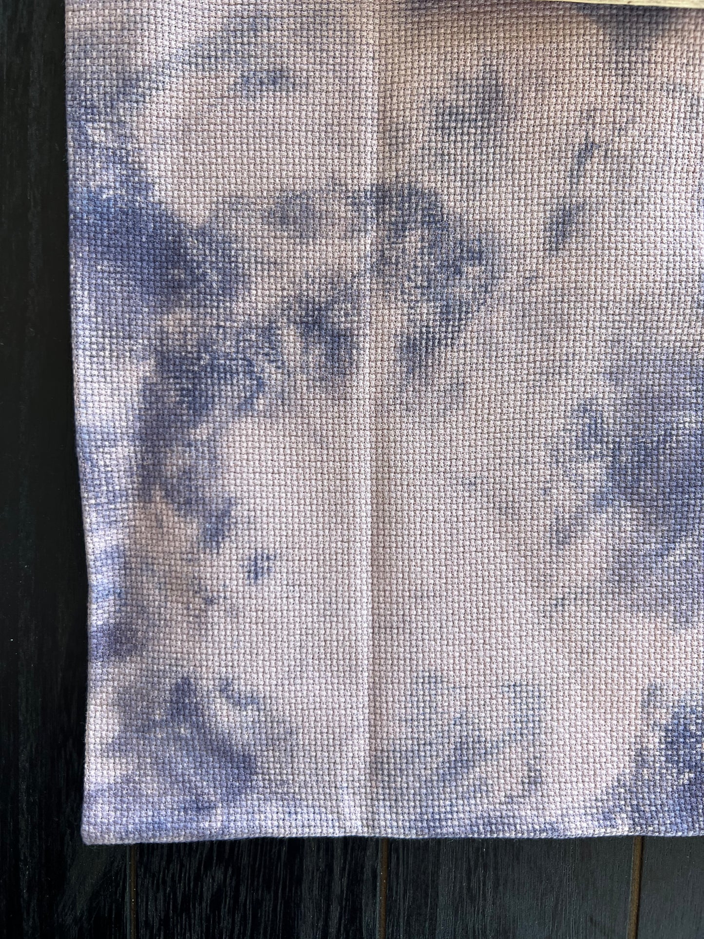 14 Count Aida 'Blueberry Stain' Hand Dyed Cross Stitch Fabric
