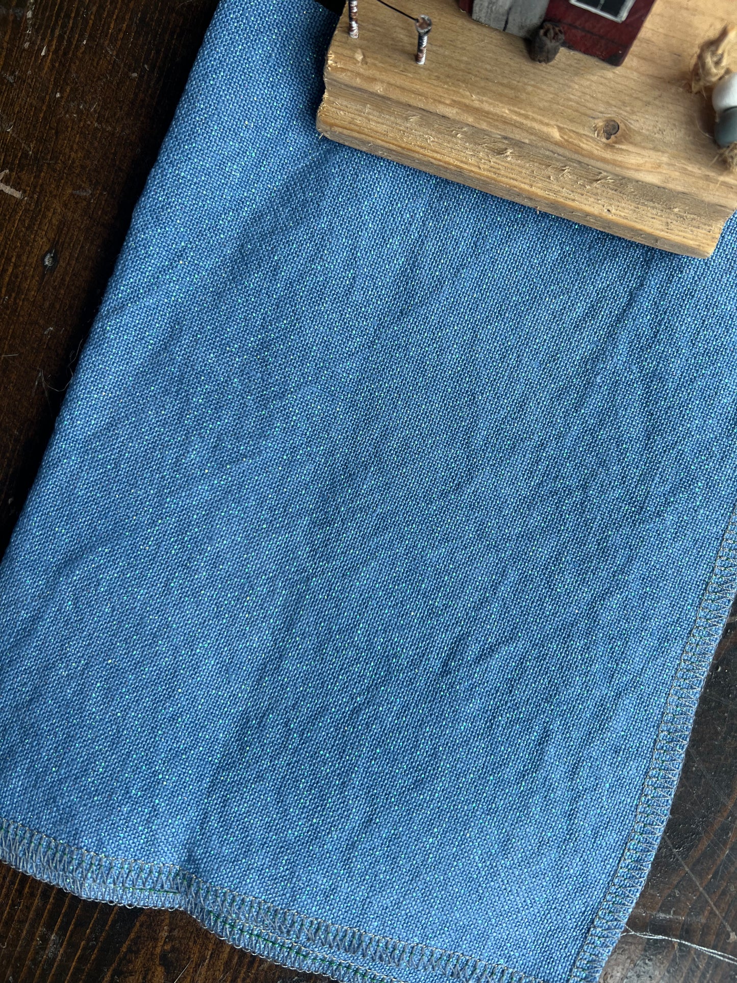 32 Count Linen 'Fadders Coveralls' OOAK (One of a Kind) Hand Dyed Cross Stitch Fabric