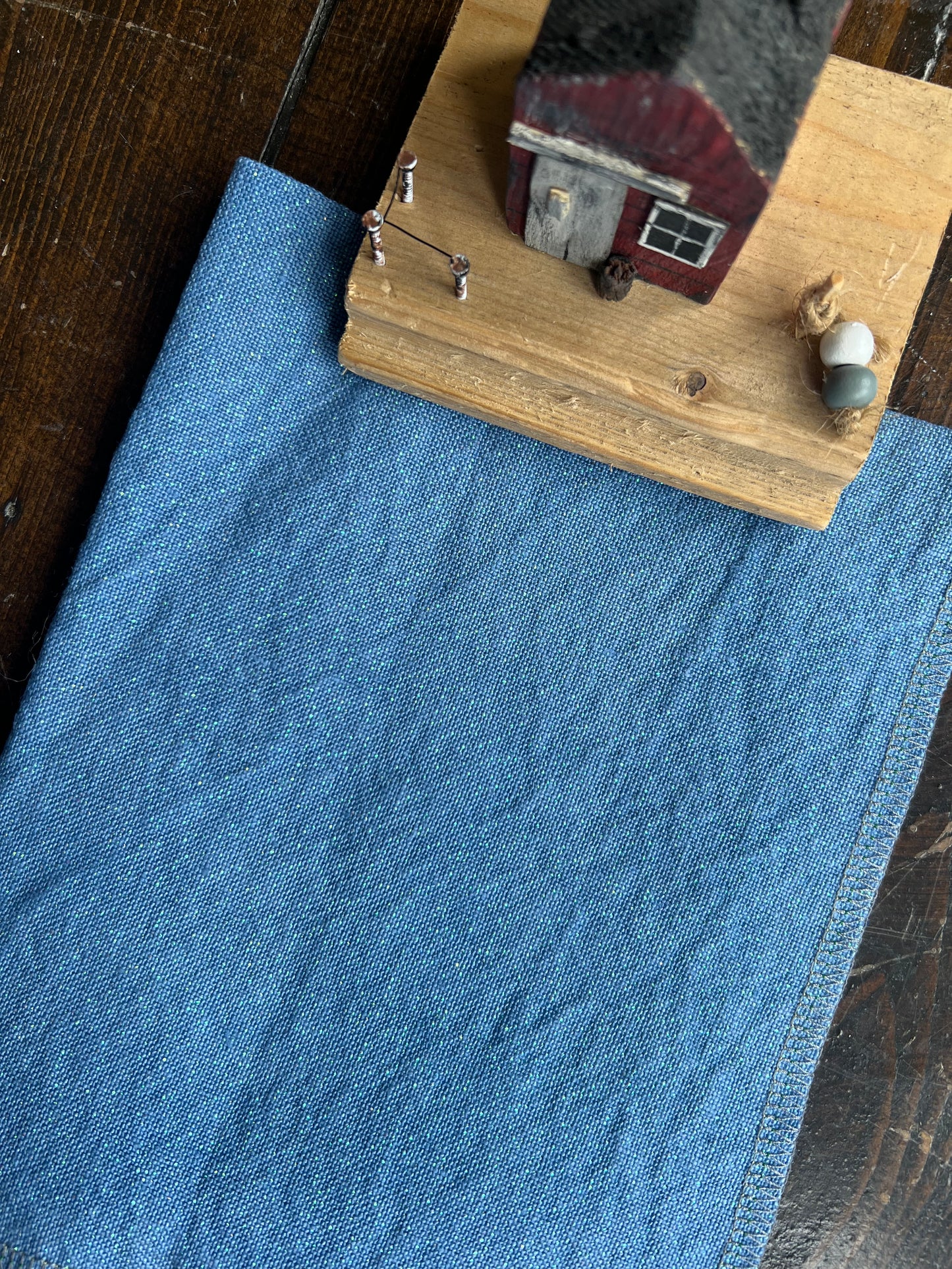 32 Count Linen 'Fadders Coveralls' OOAK (One of a Kind) Hand Dyed Cross Stitch Fabric