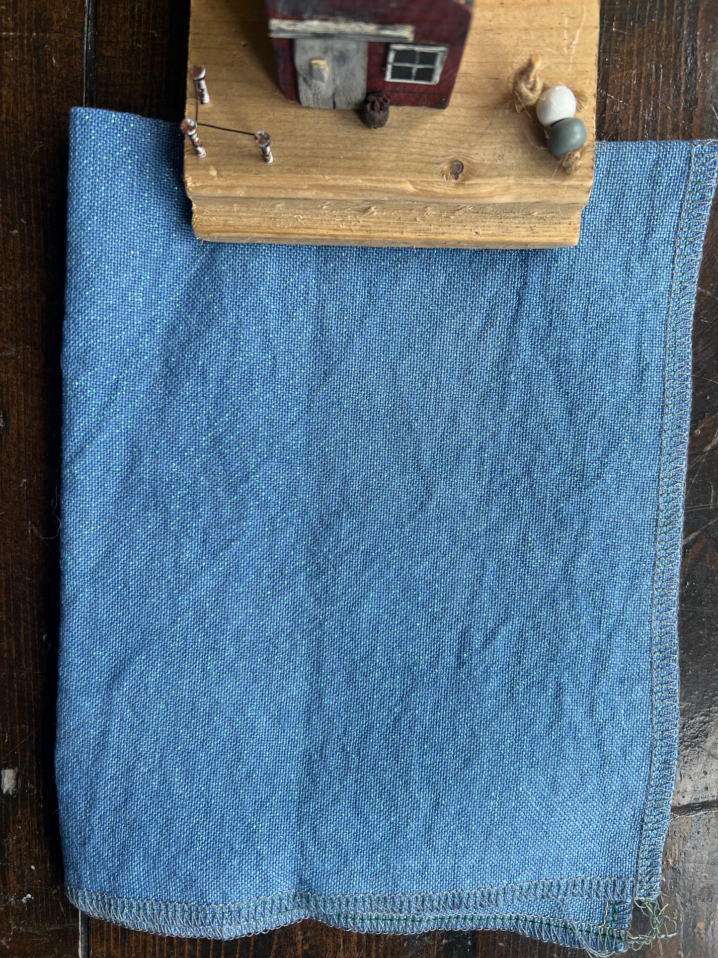 32 Count Linen 'Fadders Coveralls' OOAK (One of a Kind) Hand Dyed Cross Stitch Fabric