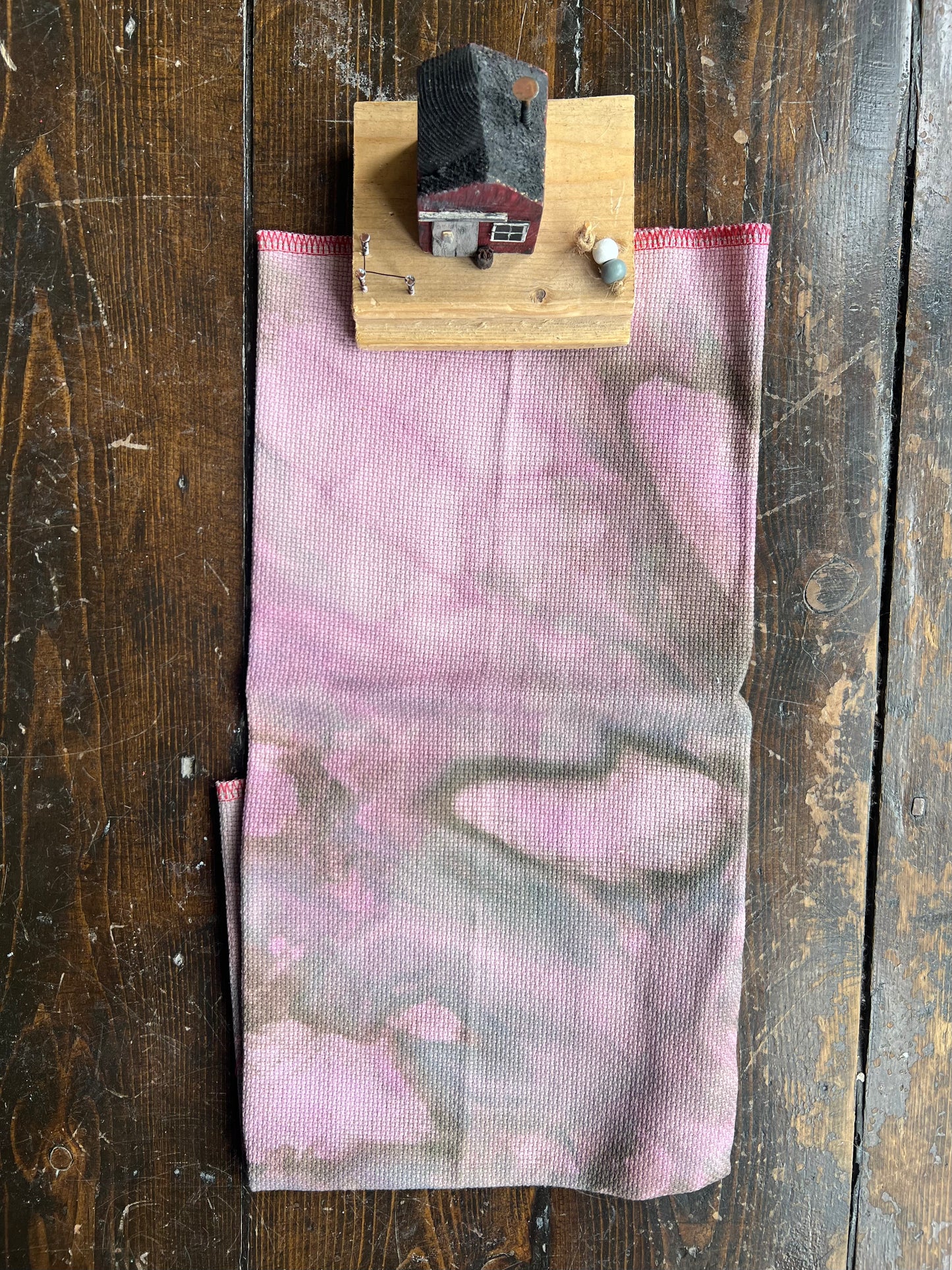 14 Count Aida 'Old Fashioned Rose' OOAK (One of a Kind) Hand Dyed Cross Stitch Fabric
