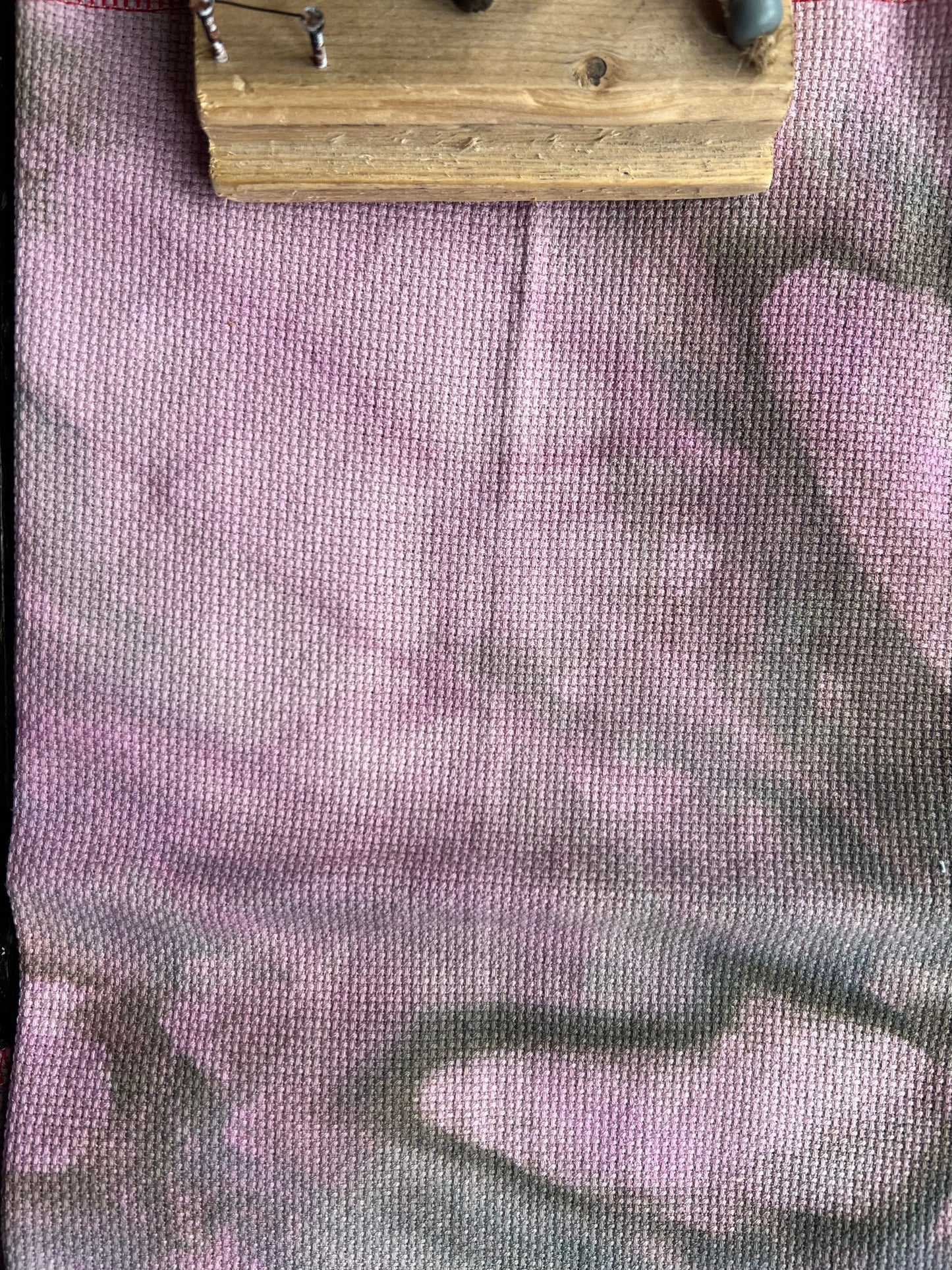 14 Count Aida 'Old Fashioned Rose' OOAK (One of a Kind) Hand Dyed Cross Stitch Fabric