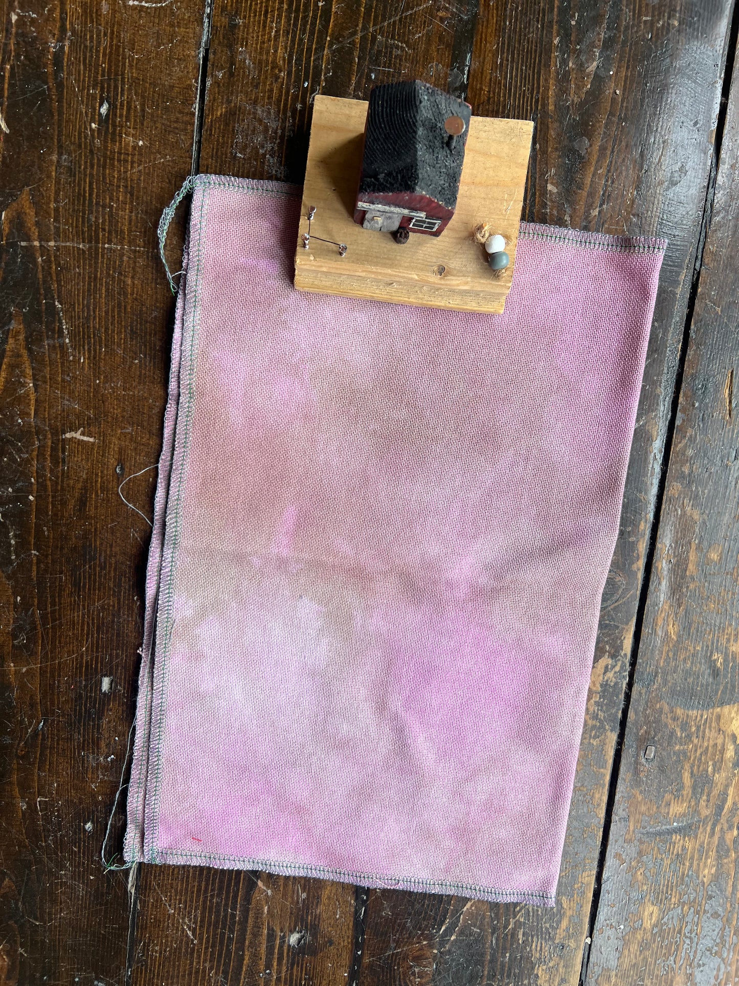 28 Count Lugana 'Old Fashioned Rose' OOAK (One of a Kind) Hand Dyed Cross Stitch Fabric
