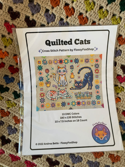 Quilted Cats pattern - Flossy Fox Shop