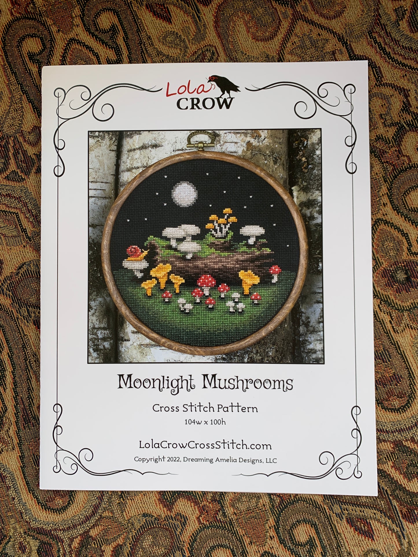 Moonlight Mushrooms pattern - Lola Crow