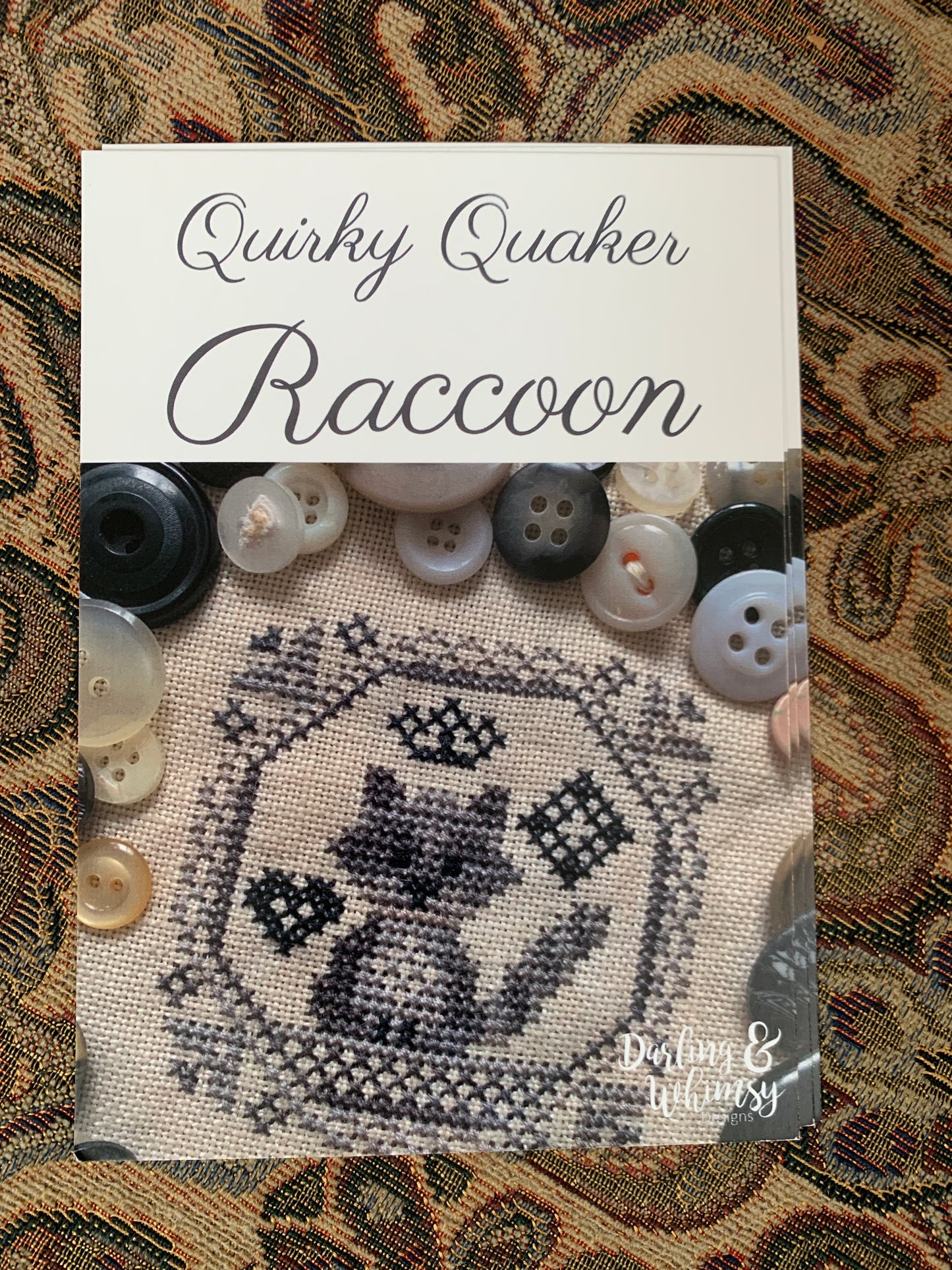 Quirky Quaker Raccoon - Darling & Whimsy Designs