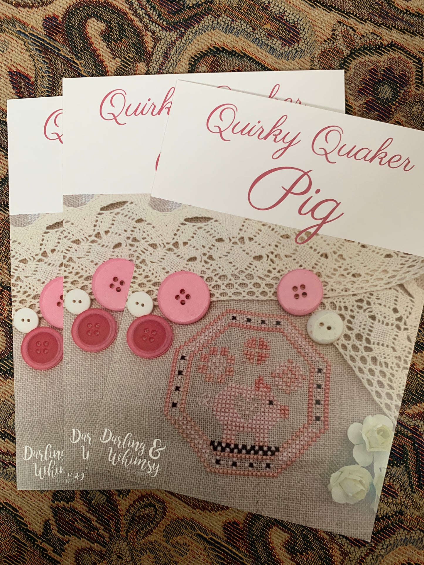 Quirky Quaker Pig - Darling & Whimsy Designs