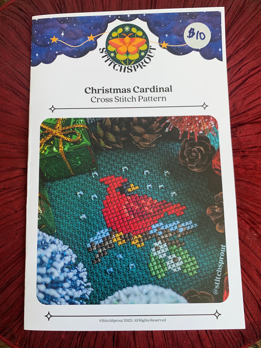 Christmas Cardinal pattern - Stitch Sprout