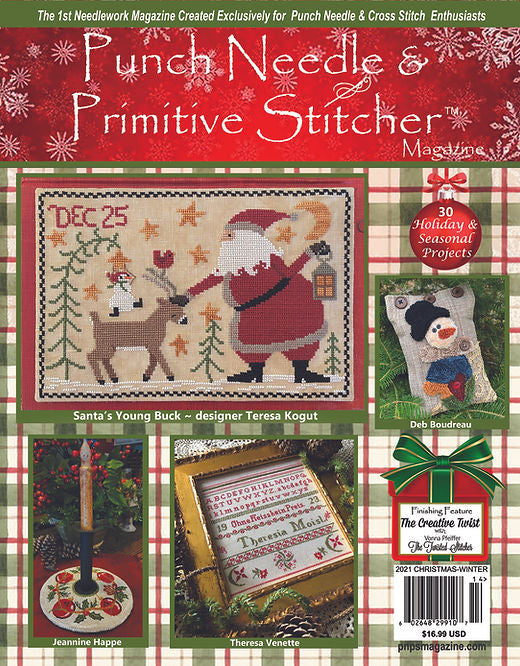 Punch Needle & Primitive Stitcher Magazine 2021 Christmas - Winter Mega Issue - now on SALE!